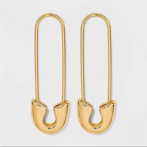 Sugarfix By Baublebar Gold Safety Pin Threader Earrings - BRAND NEW, Nev…
